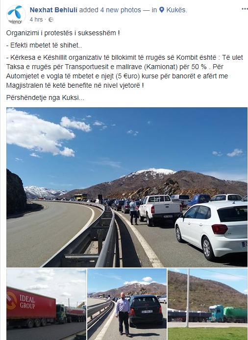 Fotot/ Persona të afërt me Vojsllav Sheshelin shfaqen në protestën e Rrugës së Kombit