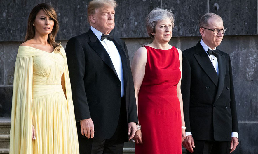 Donald Trump takohet me Theresa May në Pallatin Blenhajm (Foto)