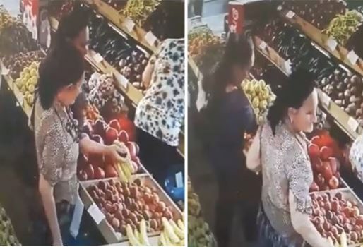 VIDEO/ Shikoni momentin si këto dy gra vjedhin banane në një dyqan në Tiranë