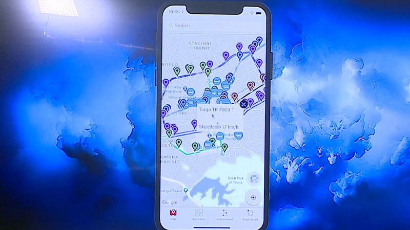 Aplikacion për autobusët në Tiranë