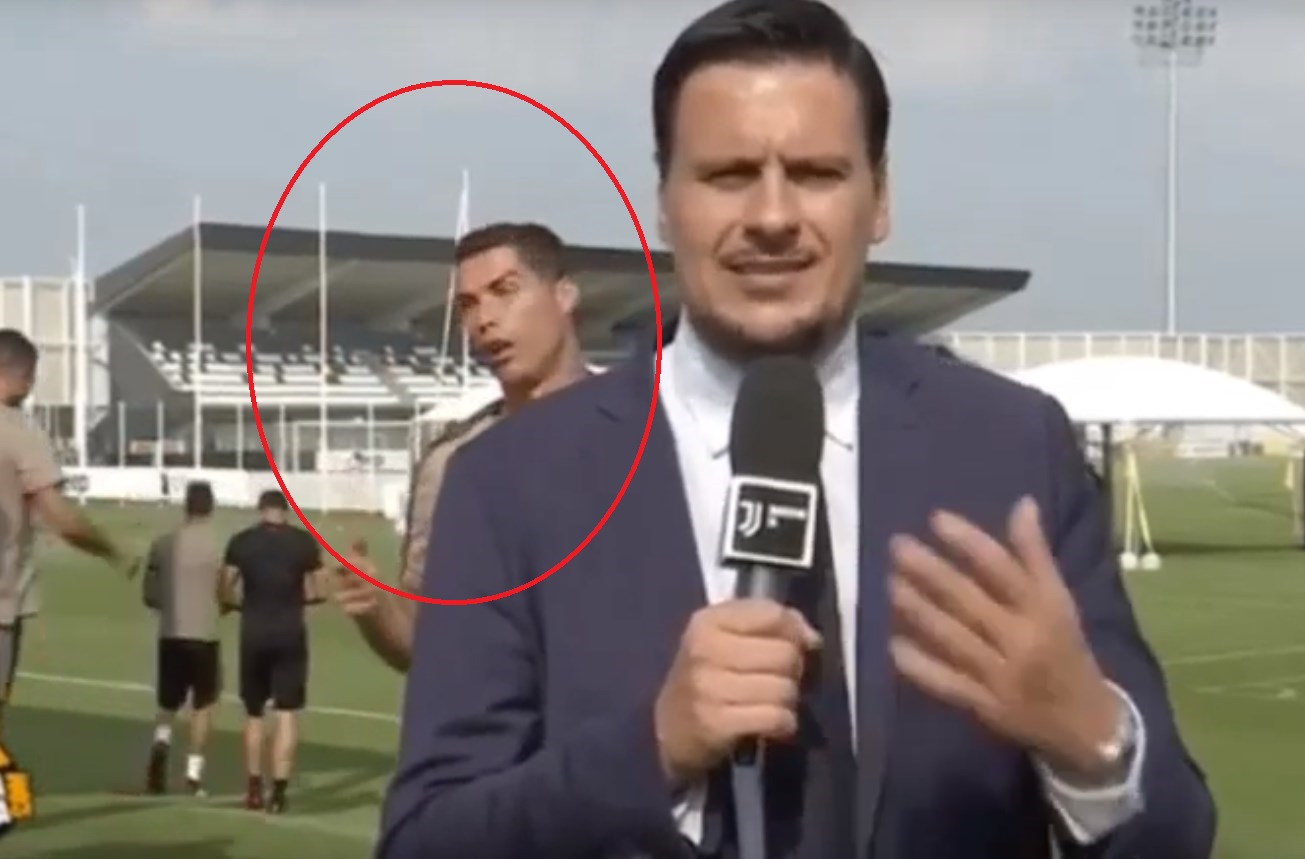 Ronaldo tallet pas kurrizit të gazetarit në transmetim live: Videoja që po bën xhiron e rrjetit!