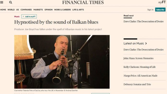 Muzika shqiptare mahnit prestigjozen Financial Times: Të hipnotizon