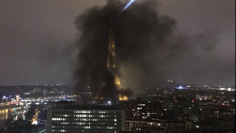 Çfarë po ndodh në Paris? Tymi i zi mbulon kullën Eiffel