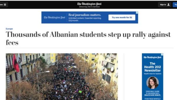 Washington Post: Mijëra studentë në protestë kundër tarifave