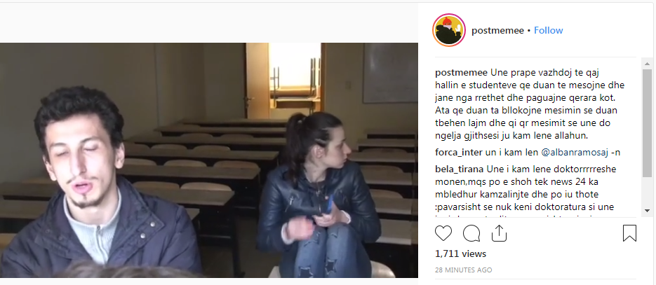 “Ju kam lënë allahun”… Kjo video ka tërbuar rrjetin: “Nëse i lejojmë studentët t’i kthen normalitetit, nuk ka lajme”