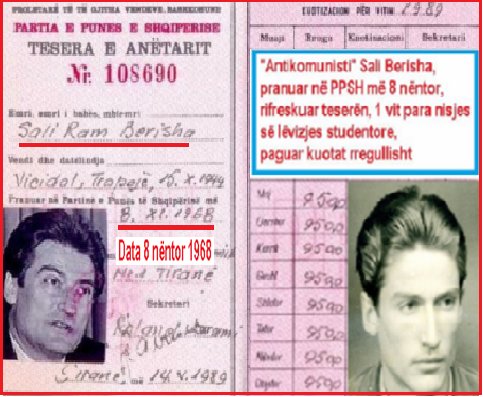 “Doktor, ta gëzoç 8 nëntorin”! Sali Berisha, komunist qysh 21 vjeç, i pranuar më 8 nëntor 1968… 22 vjet sekretar i PPSH e 23 vjet i PD