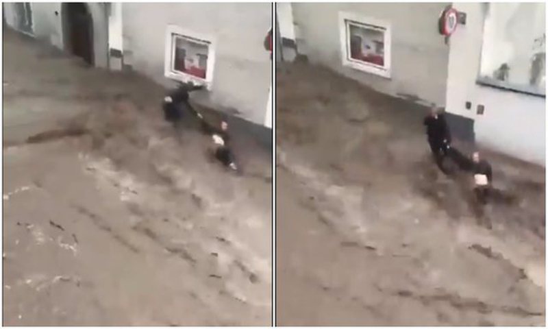 Video që po ‘thyen’ rrjetin/ Qytetari austriak bën aktin heroik: Hidhet në mes të rrjedhës së ujit për të shpëtuar çiftin turk