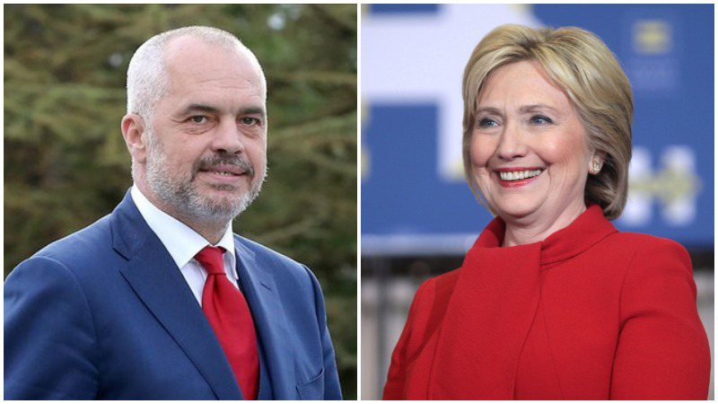 Ish-Zonja e Parë e SHBA-së Hillary Clinton telefonon kryeministrin Edi Rama: Zbardhet biseda e tyre!