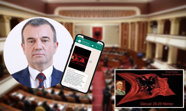 REPLIKAT/ Bujar Çela tallet me PD dhe publikon foton e Berishës me Enverin te grupi i deputetëve: Rroftë Partia Demokratike!