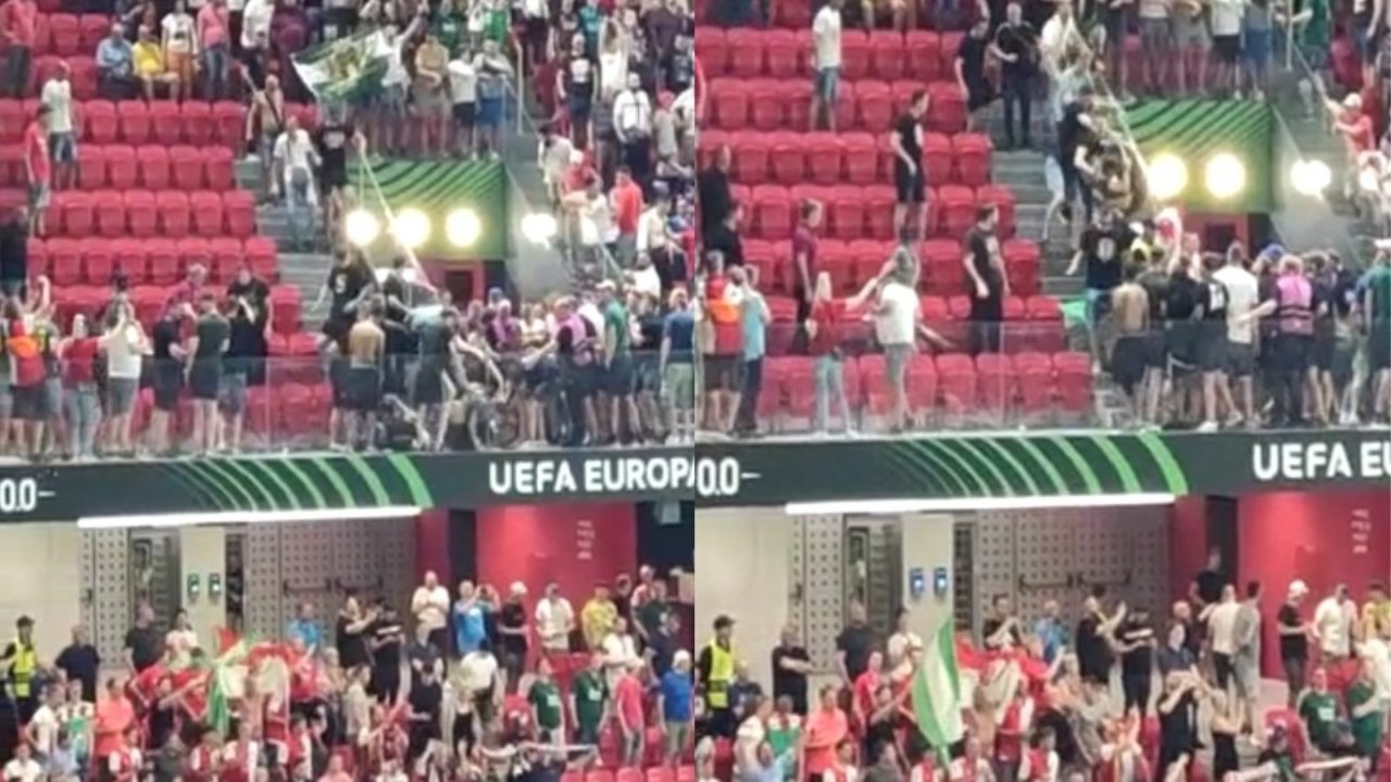 VIDEO/ Sherr masiv brenda stadiumit, biletat e blera në treg të zi sjellin kaos, përplasen tifozët