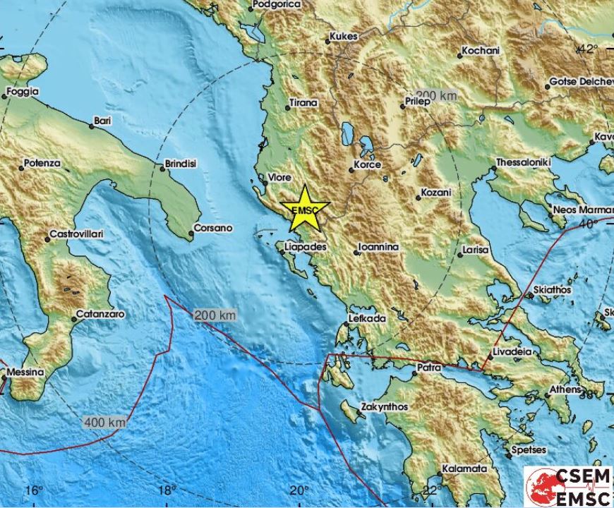 Tërmeti ‘shkund’ jugun e Shqipërisë. Ja ku ishte epiqendra?