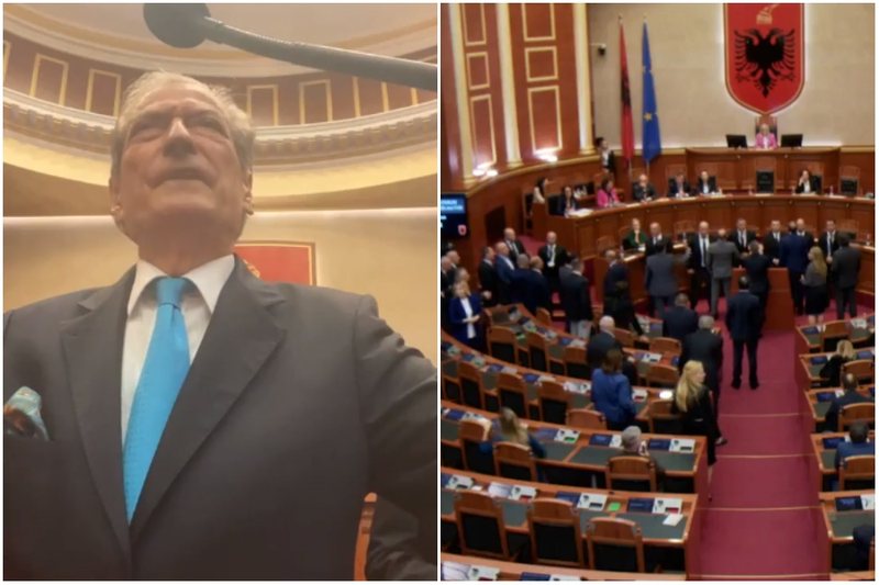 Kamikazi i Saliut godet me grusht deputetin socialist! Plaku i çoroditur Berisha live në Facebook: Provokim! Ky është Parlamenti i Edi Ramës