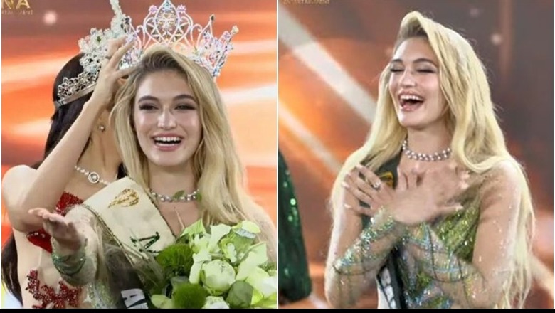 Shqiptarja Drita Ziri, në Rinas me kurorën e Miss Earth 2023, e presin mes brohoritjesh: Momenti më i lumtur, pas fitores, kur ngrita flamurin kuq e zi