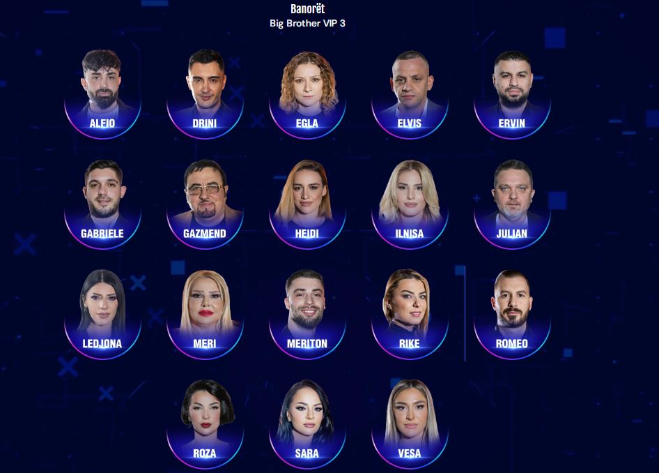 Njhuni me 18 banorët e parë të edicionit të tretë të Big Brother VIP Albania 3