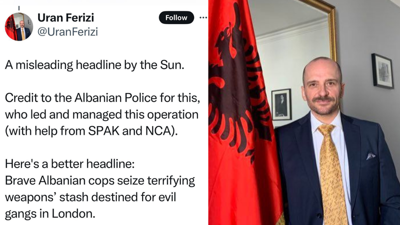 Artikulli i “The Sun” për urdhër-arrestet e SPAK, reagon ambasadori i Shqipërisë në Britani: Mashtrim, është aksion i policisë së shtetit