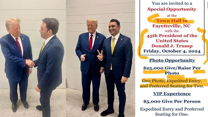 “Nuk pagova lekë për foton me Trump”! Fotot e stafit e nxjerrin bllof: Kushton 25 mijë dollarë! Kokalari: Dikush ka paguar, se ky është një i papunë