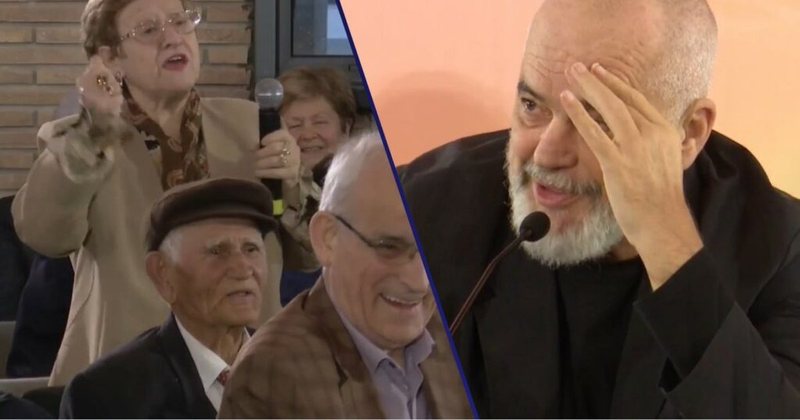 “Të rroni sa malet shoku Edi Rama”! Pensionistja uron kryeministrin, Rama: Obobo, tani do thonë shikoni këta të çmendurit