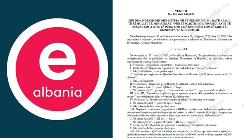 Hyn në fuqi vendimi i Qeverisë: Nga sot çdo shërbim që merrej pranë QKB tani tek “e-Albania”