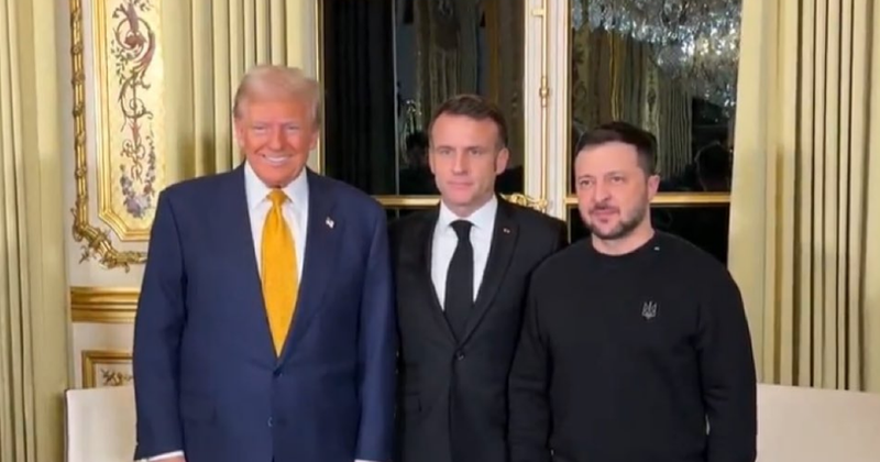 Takim trepalësh në Elysee mes Trump, Macron dhe Zelensky